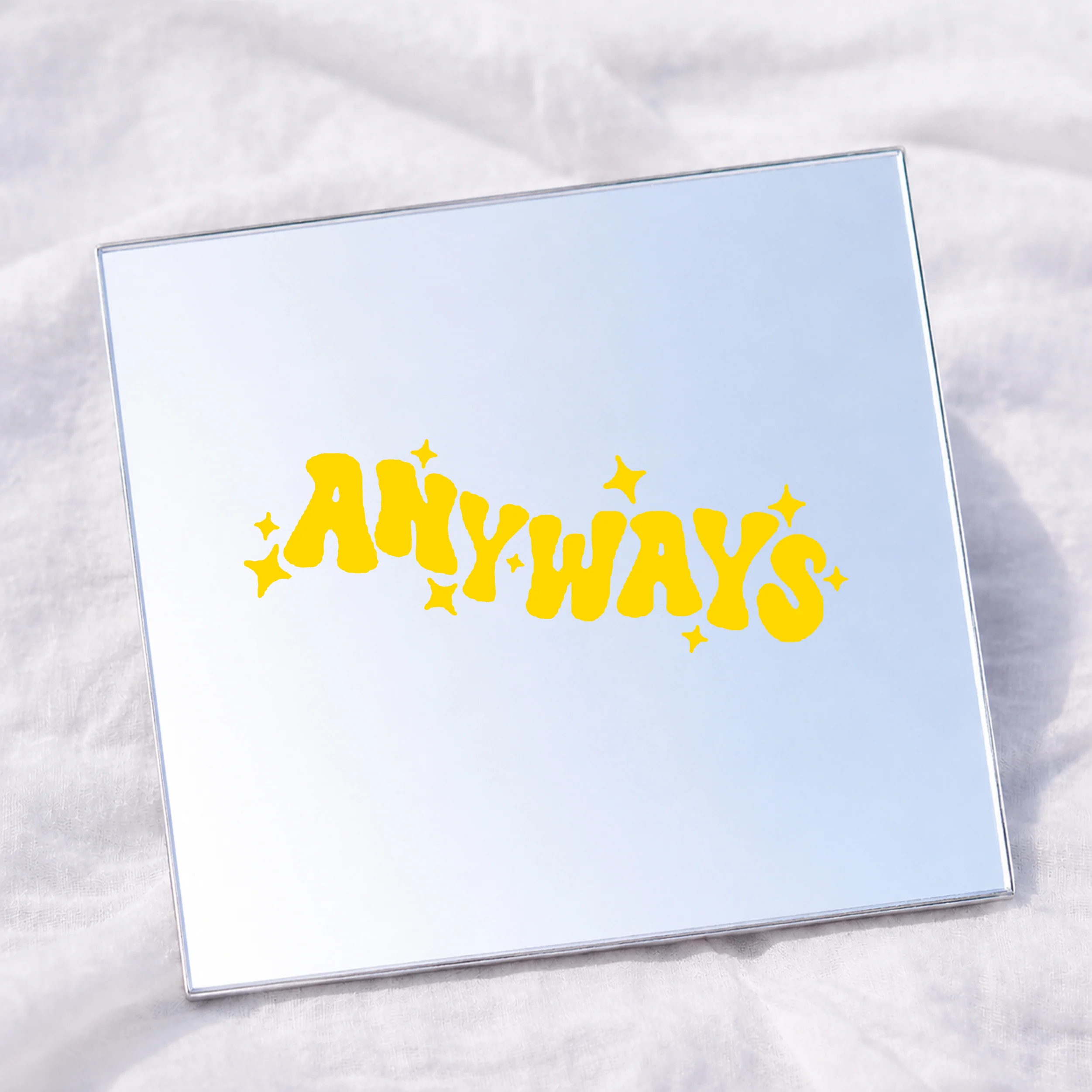 Carefree  Square Affirmation Mirror