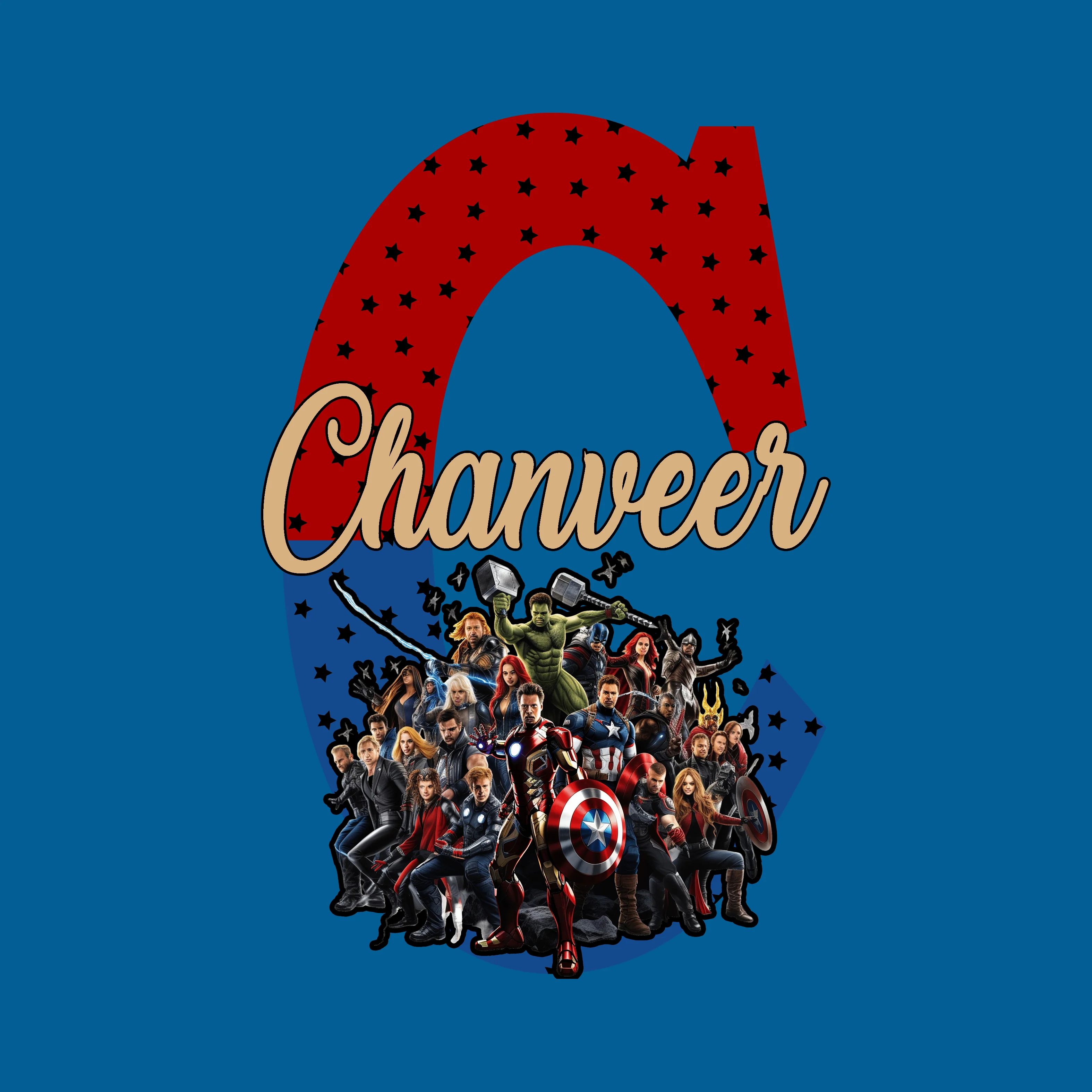 Avengers Theme Name Plate - Image 2