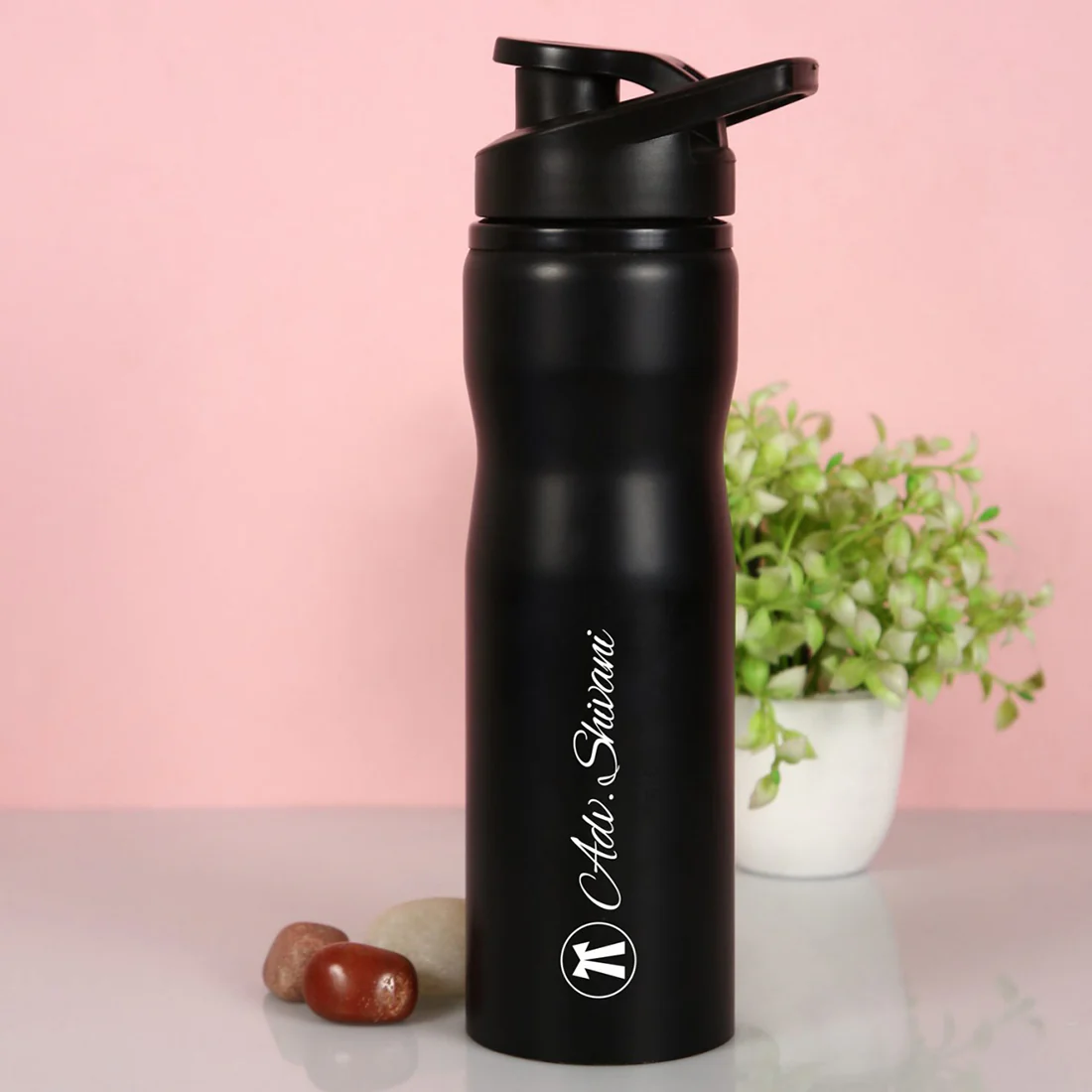Black Bottle with Engraved Name For Lawyer - Image 2