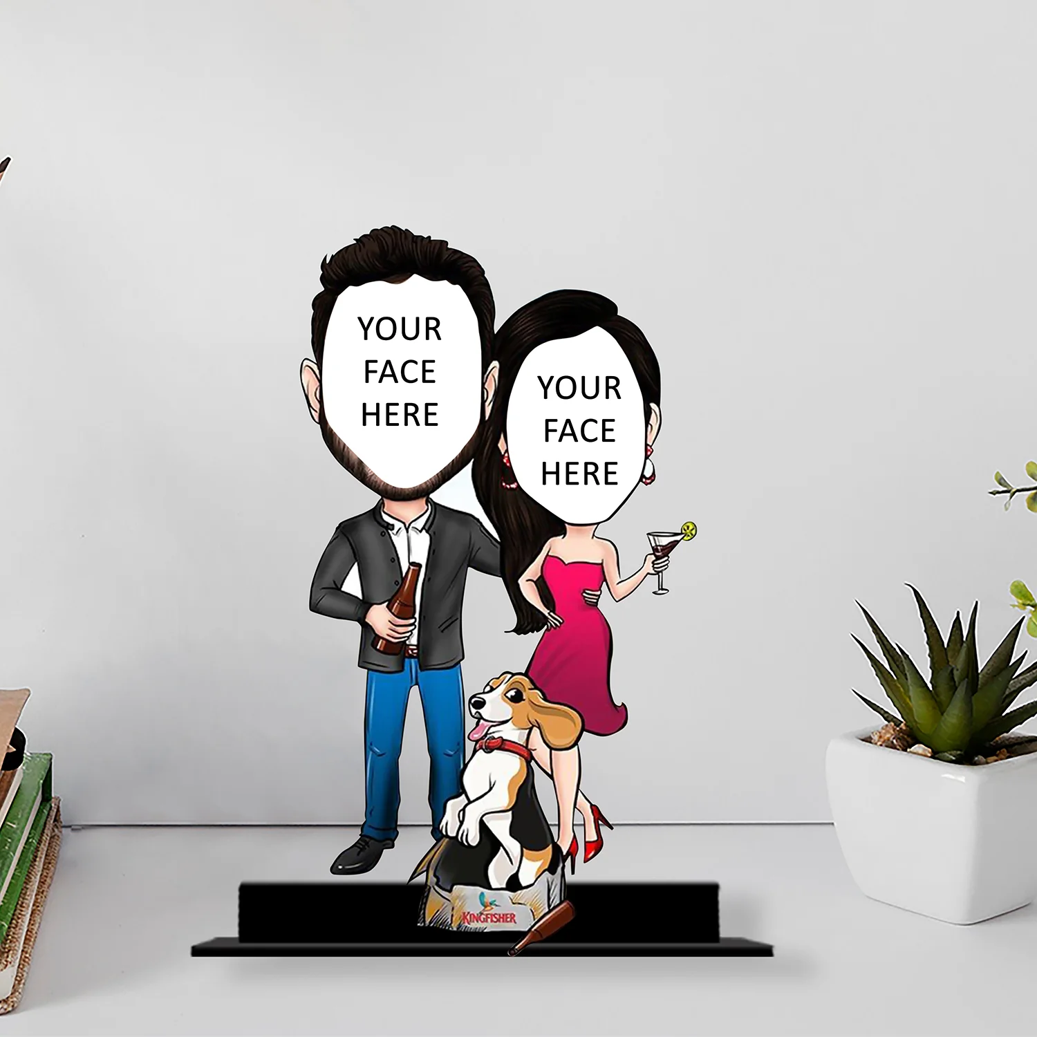 Couple With their Pet Caricature - Image 2