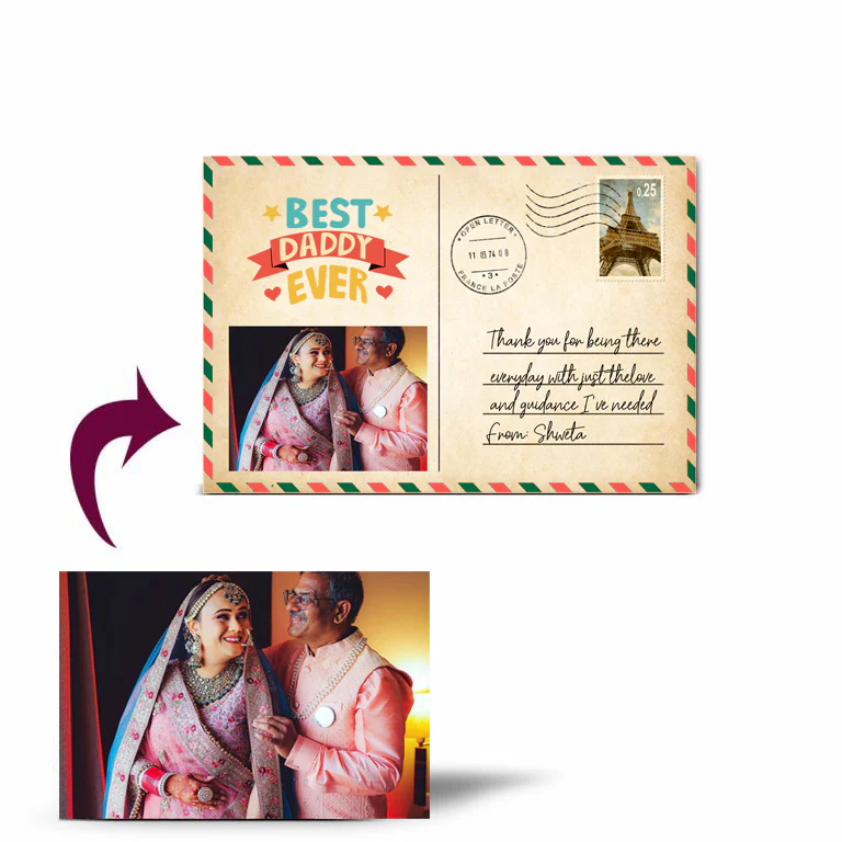 Personalised | Father’s Day | Wooden Postcard - Image 2