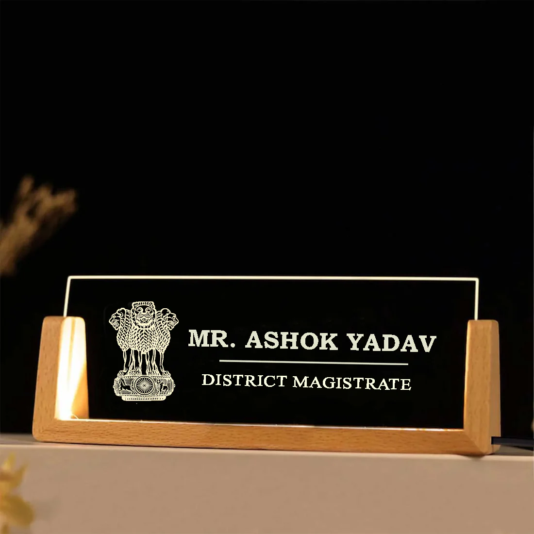 Desk Name Plate With LED Light For Legal Professionals - Image 3