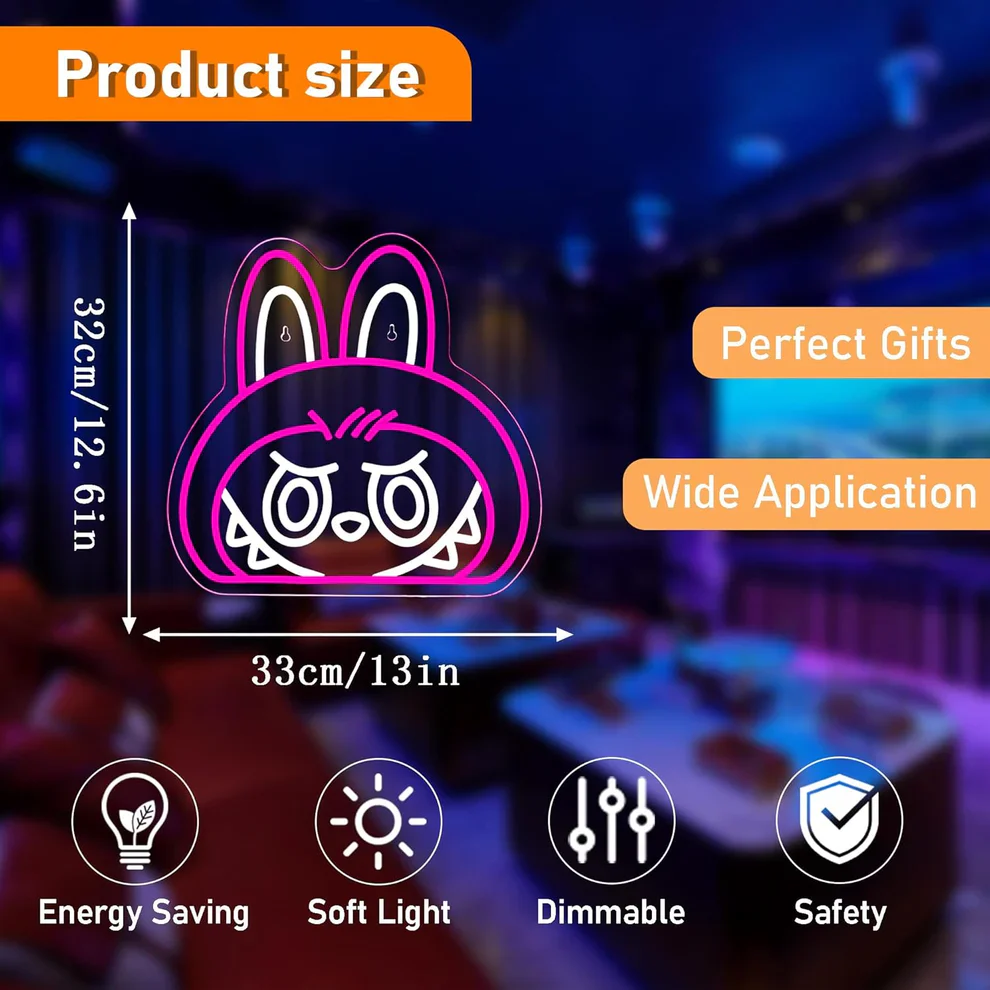 Labubu Neon Light pink color - Image 4