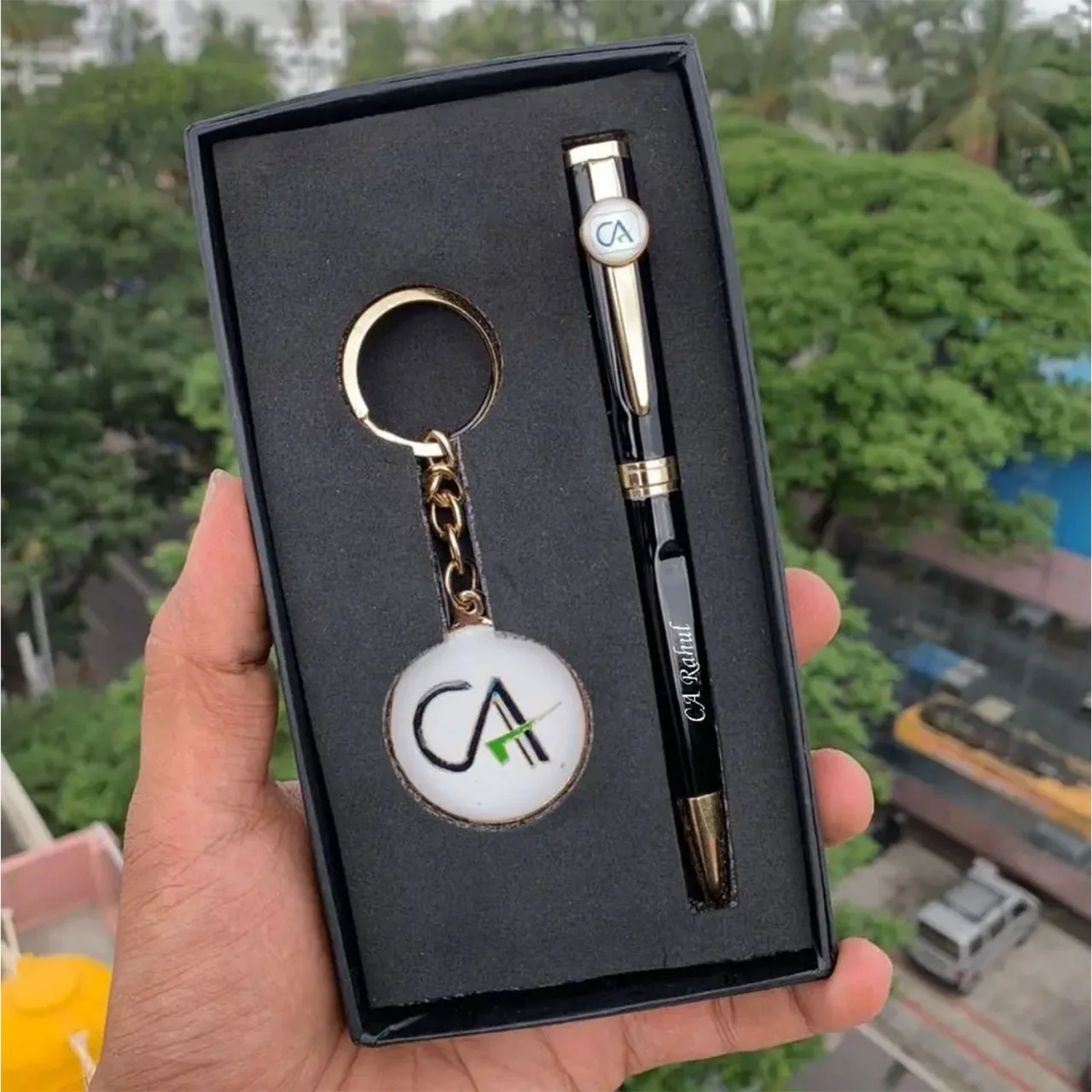 Pen And Keychain Set For Chartered Accountant