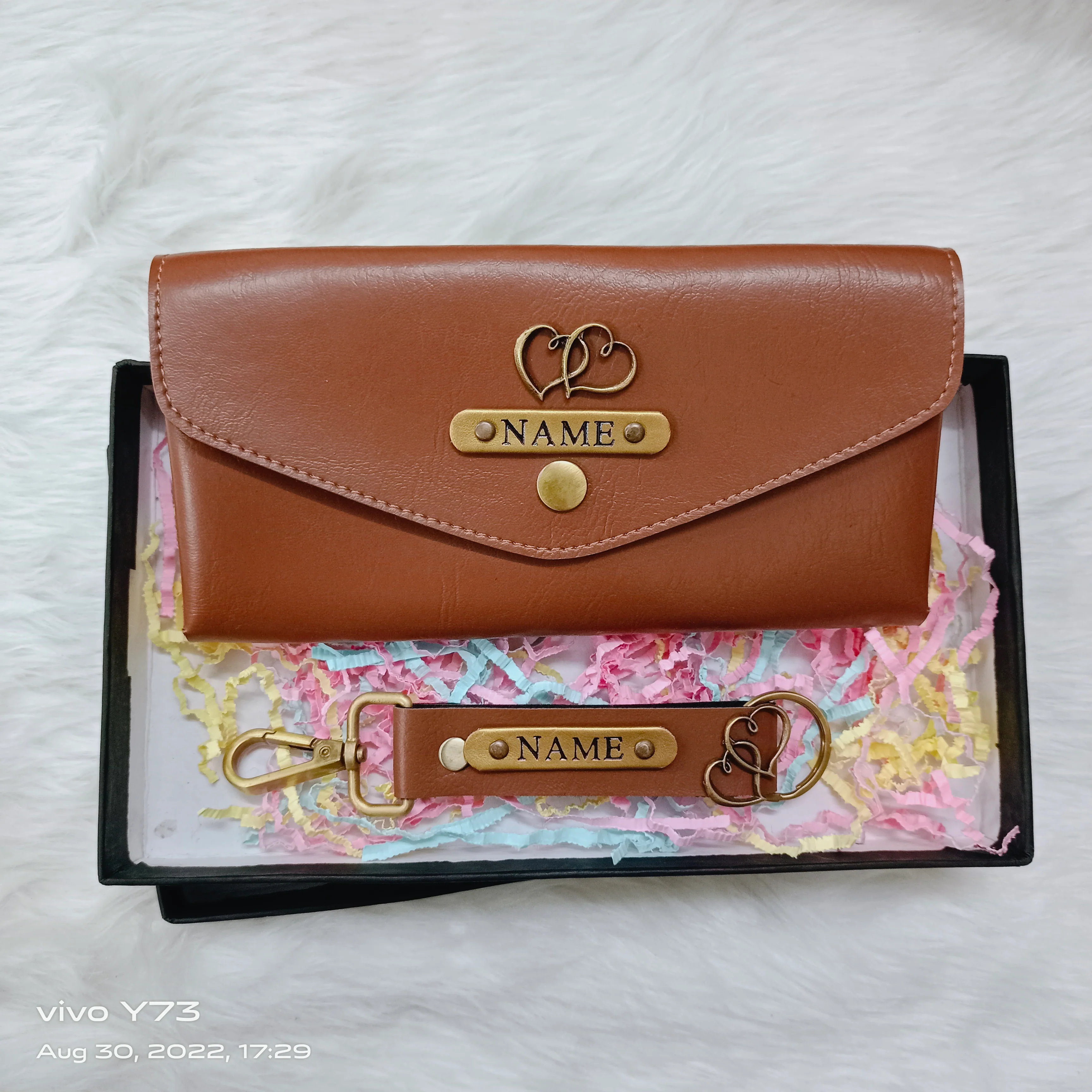 Set of Customised Name Ladies Wallet and Name Keychain - Image 2