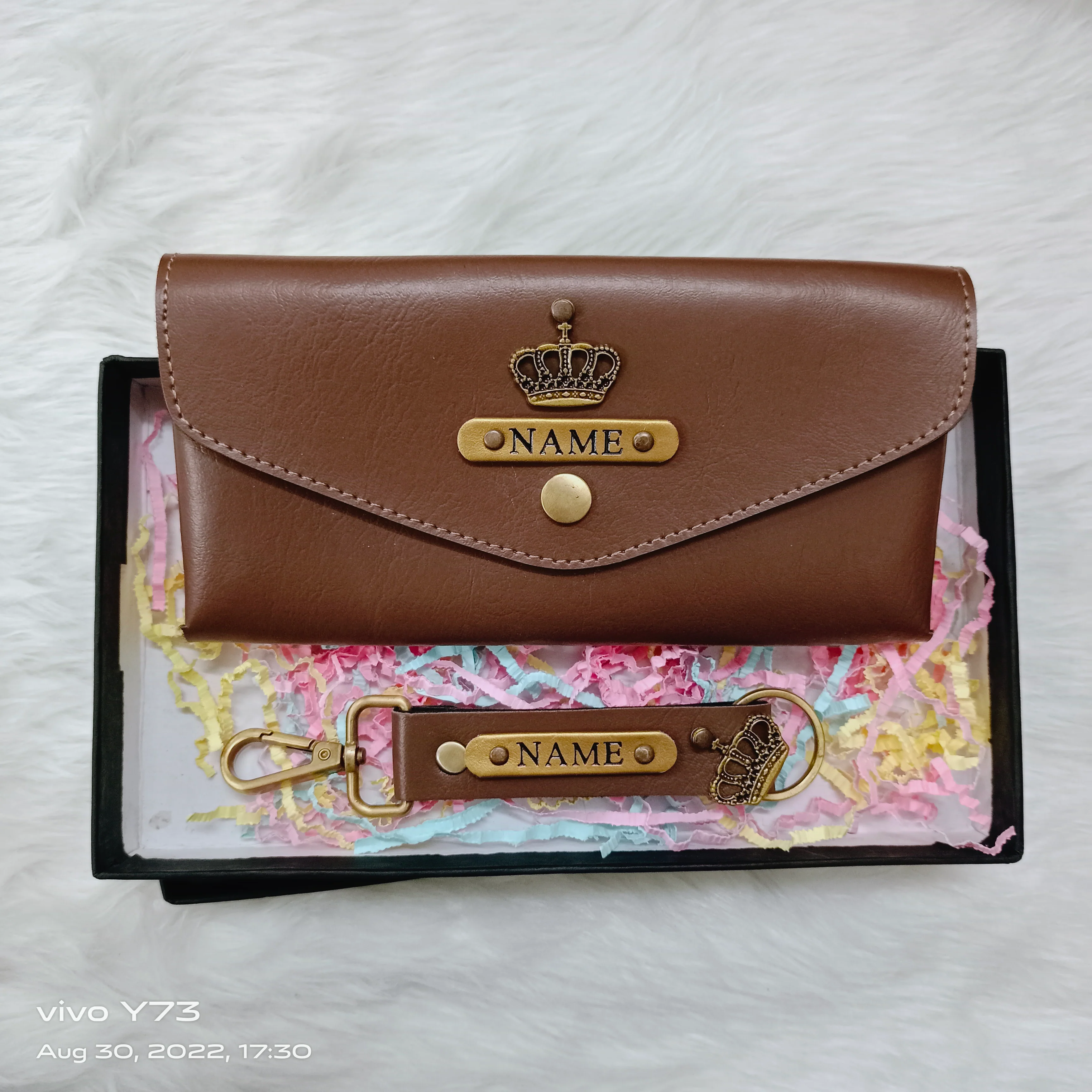 Set of Customised Name Ladies Wallet and Name Keychain - Image 8