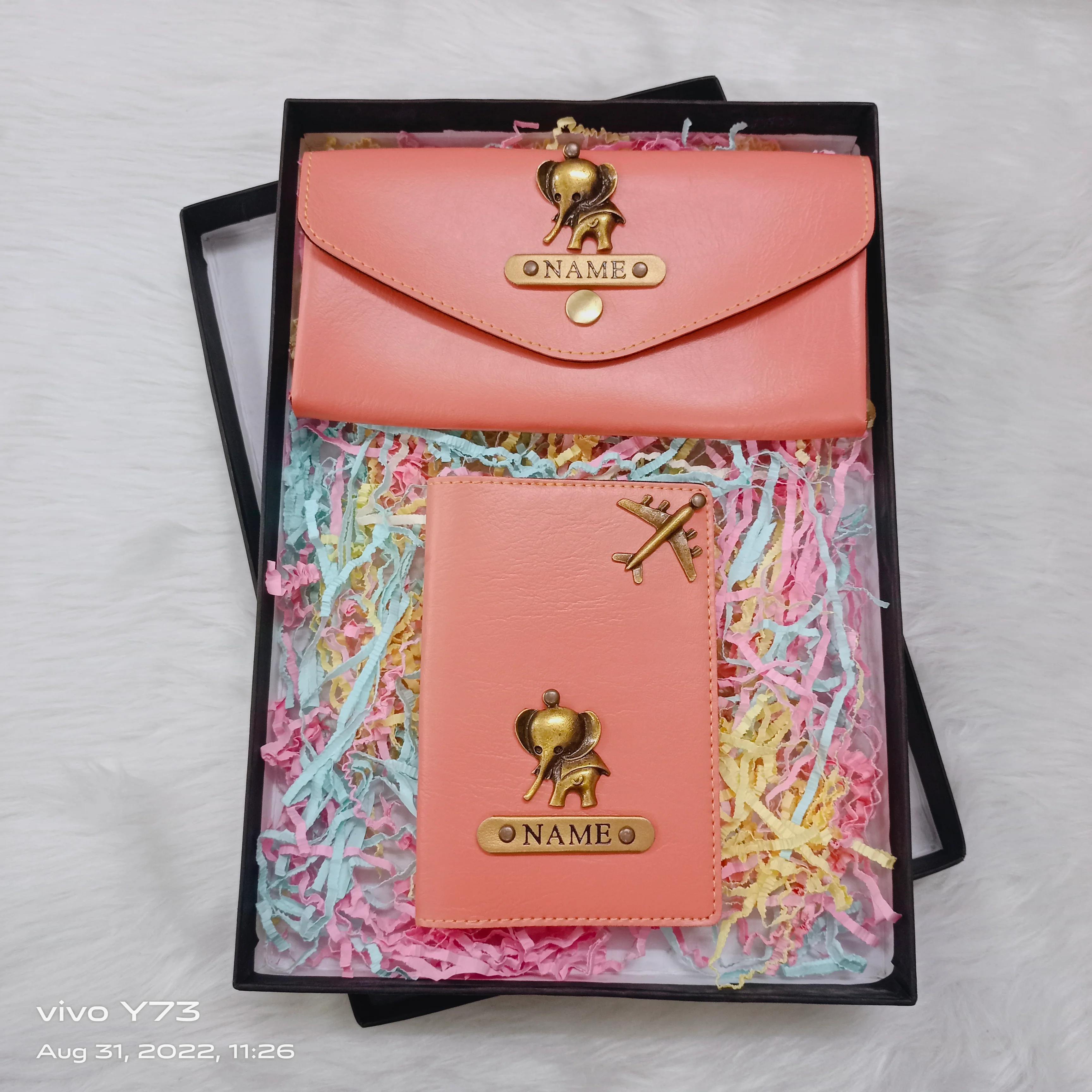 Set of Customised Name Ladies Wallet and passport cover - Image 6