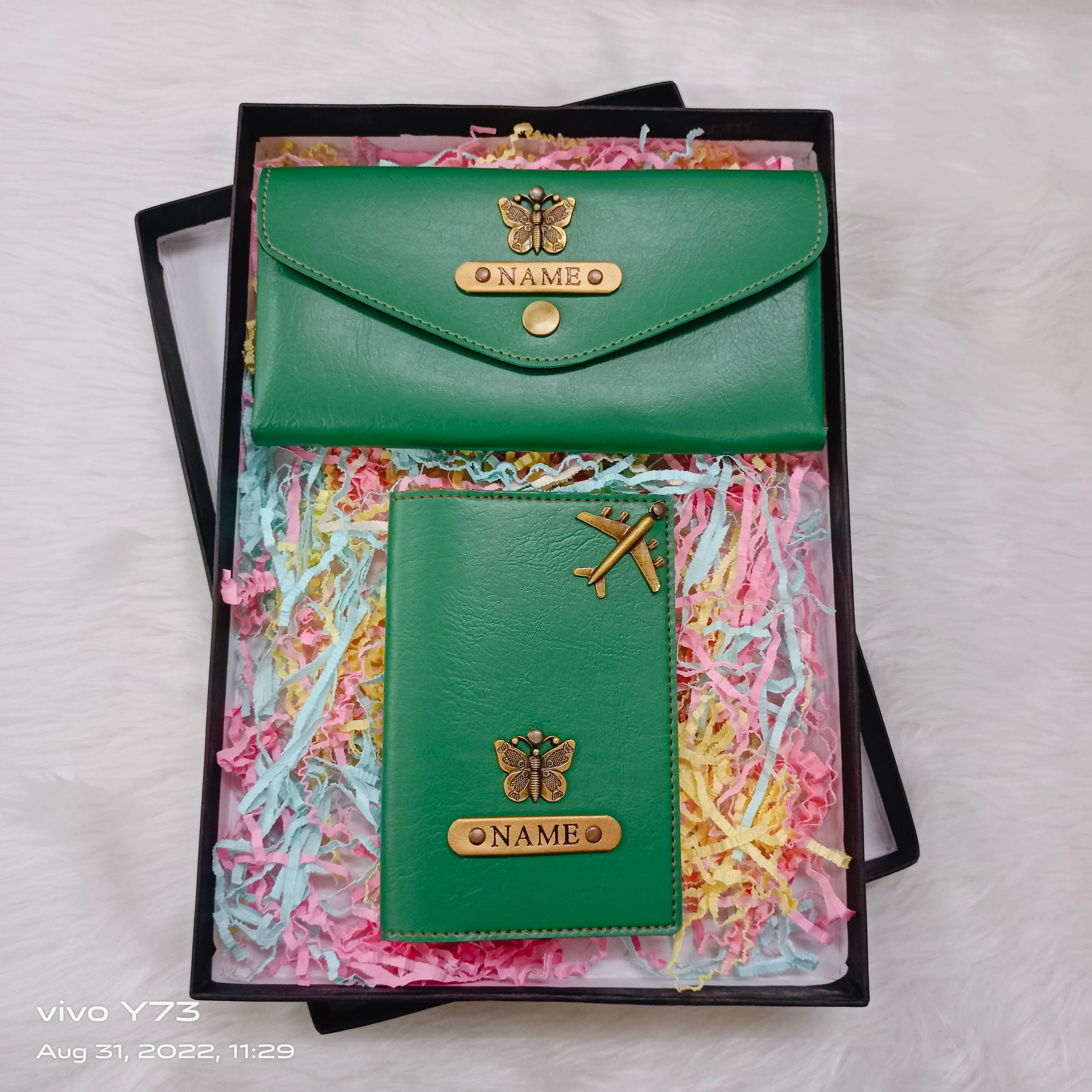 Set of Customised Name Ladies Wallet and passport cover - Image 8