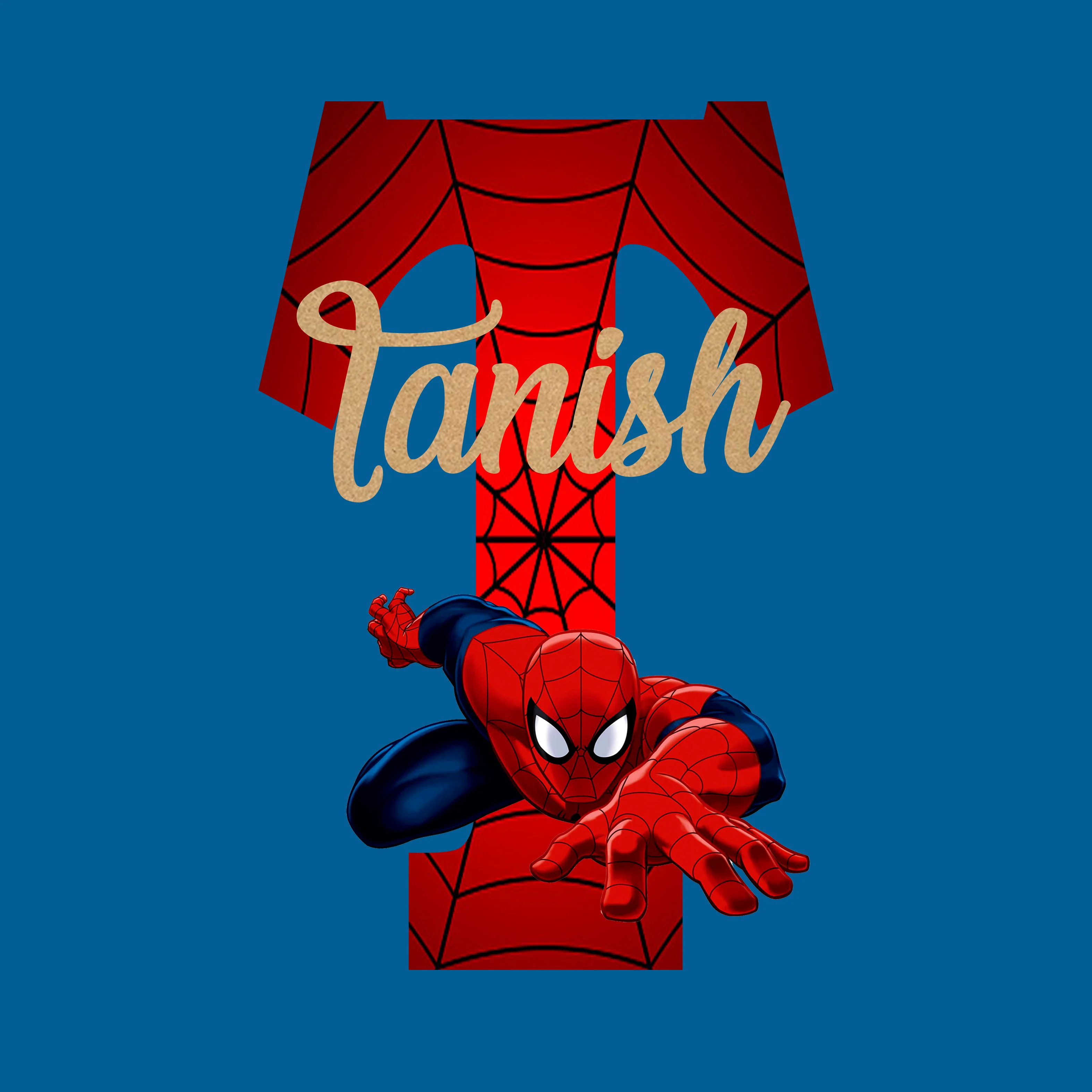 Spiderman Theme Name Plate - Image 3