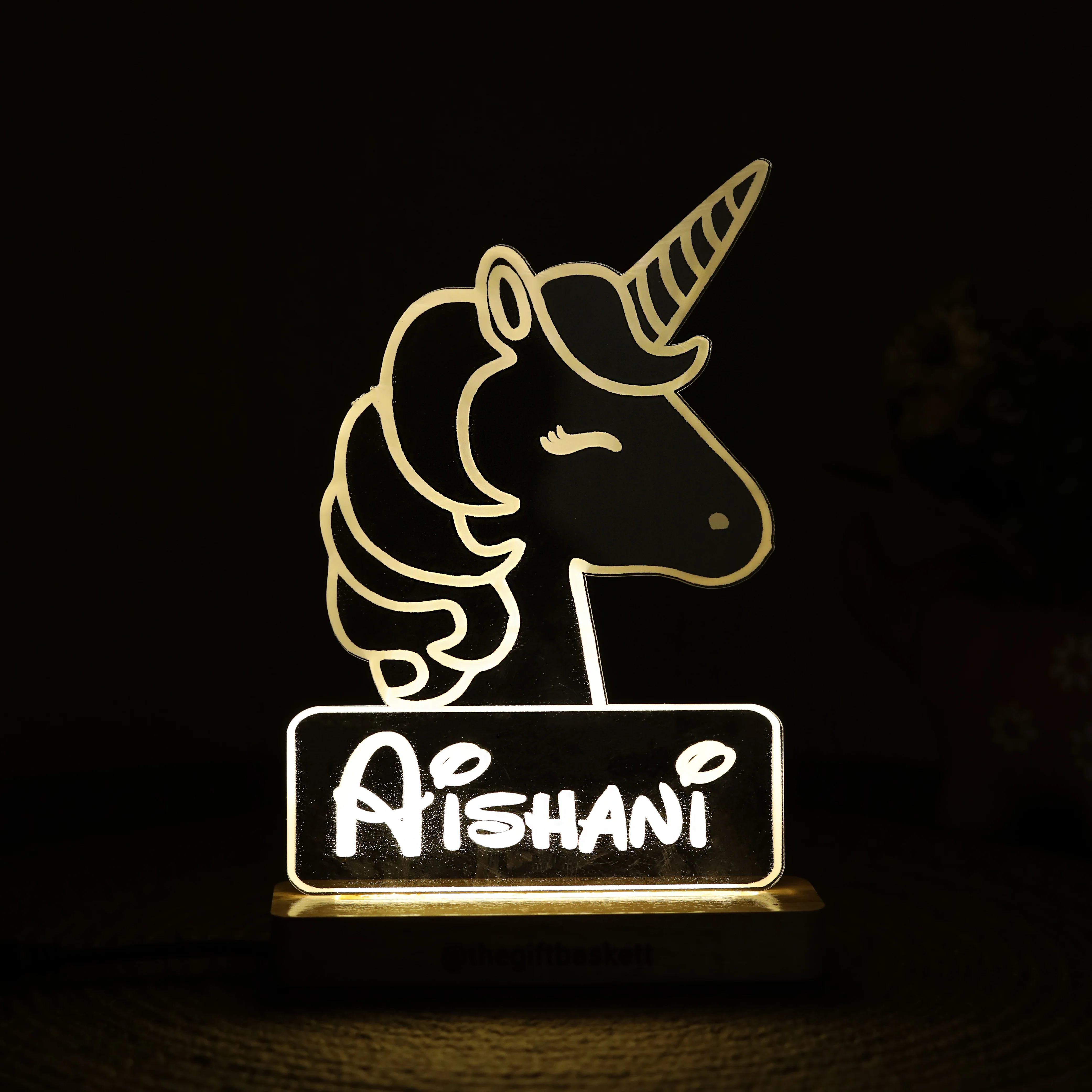 Unicorn Personalised 3d Illusion Acrylic LED Lamp - Image 2